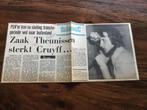 Voetbal krantenartikel 1973 transfer Cruijff Ajax Barcelona, Ophalen of Verzenden, Gebruikt, Ajax