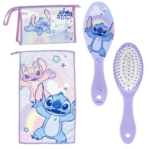 Stitch Toilettas Gevuld - 3 Delig - Disney, Sieraden, Tassen en Uiterlijk, Toilettassen, Nieuw, Meisje, Roze, Ophalen of Verzenden