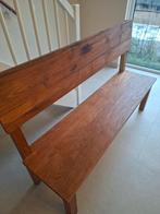 Teaken Eettafel, Bank & Stoelen Set, Ophalen, Gebruikt, Twee, Bruin