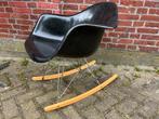 Rocking chair black Herman Miller design vintage Eames, Vijf, Zes of meer stoelen, Ophalen of Verzenden, Zwart