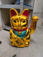 XXL Gelukskat / Lucky Cat 50cm, Ophalen of Verzenden, Zo goed als nieuw, Kunststof, Dierenbeeld