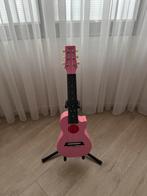 Korala Roze Gitaar + Standaard & Plectrum, Muziek en Instrumenten, Snaarinstrumenten | Gitaren | Akoestisch, Ophalen, Zo goed als nieuw