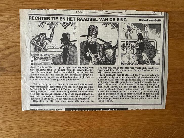 Rechter Tie krantenstrip nr. 12 – Algemeen Dagblad (1981), Verzamelen, Stripfiguren, Ophalen