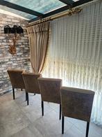 4 x eetkamerstoelen met de bekende Barok stof, Huis en Inrichting, Stoelen, Ophalen, Zo goed als nieuw, Stof