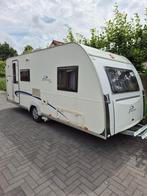 Zeer nette caravan Burstner Premio 495 TK met stapelb. 6p., Caravans en Kamperen, Dwars-stapelbed, Schokbreker, Treinzit, Particulier