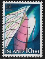 IJSLAND 10 Kr. Kerstzegel Schilderij "Vredige Kerstmis" 1986, Postzegels en Munten, Postzegels | Europa | Scandinavië, IJsland