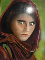 Rines Buijs – “Afghan Girl” – olieverf op paneel – 45  55 cm, Ophalen of Verzenden