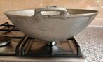 Grote aluminium wok met bolle bodem diameter 42 cm, Ophalen of Verzenden, Zo goed als nieuw, Aluminium, Wok