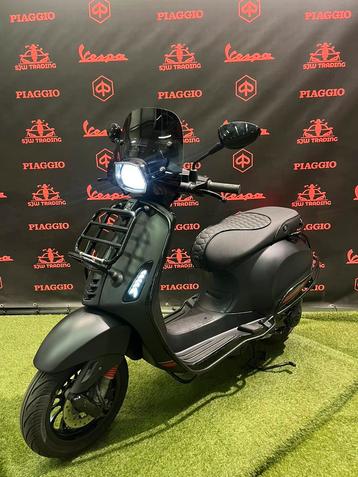 Vespa Sprint 2021 Brom! Mat Zwart Black on Black Garantie! beschikbaar voor biedingen