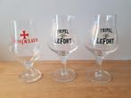 Bierglazen Tempelier & Tripel LeFort - Set van 3, Verzamelen, Biermerken, Ophalen, Zo goed als nieuw, Glas of Glazen, Overige merken