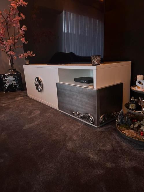 Hoogglans wit /zilver, Huis en Inrichting, Woonaccessoires | Overige, Gebruikt, Ophalen of Verzenden