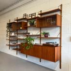 - Vintage XL wandmeubel •Poul Cadovius• -, Huis en Inrichting, Kasten | Wandmeubels, Gebruikt, ., 300 cm of meer, Ophalen of Verzenden