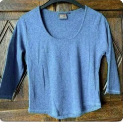 Blauwe top drie-kwart mouw, shirt; Jinglers Jeanswear; M, Kleding | Dames, Tops, Zo goed als nieuw, Maat 38/40 (M), Blauw, Lange mouw