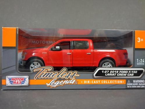 Ford F150 2019 Lariat Crew Cab red 1:27 Motormax Pol, Hobby en Vrije tijd, Modelauto's | 1:24, Nieuw, Auto, Motormax, Verzenden