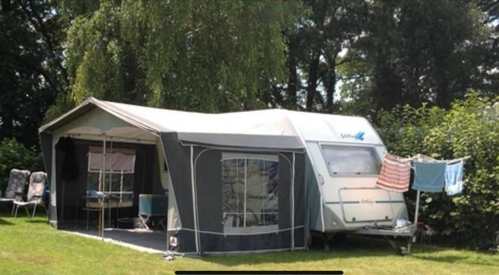 Eifelland Holiday 460T - 1998, incl. voortent en luifel!, Caravans en Kamperen, Caravans, Particulier, tot en met 4, 750 - 1000 kg