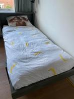 1-persoons bed, donkergroen met opberglade van Morpheus, Ophalen, 90 cm, Eenpersoons, Zo goed als nieuw