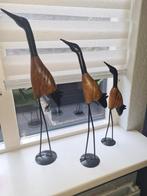 3 vogels metaal en hout, Antiek en Kunst, Kunst | Designobjecten, Ophalen of Verzenden