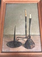 olieverf stilleven kandelaar 1938 maroufle, Antiek en Kunst, Ophalen of Verzenden