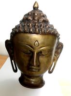 Oude antieke bronzen Boeddha hoofd/Himalaya kunstwerk. Azië, Ophalen