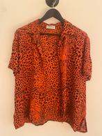 Vintage jaren 80 blouse s/m, Olsen, Oranje, Ophalen of Verzenden, Maat 36 (S)