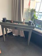 Olijfgroene sidetable, Ophalen, Gebruikt, 100 tot 150 cm, Kersenhout