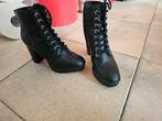 Zwart enkellaarzen met hak maat 39, Ophalen of Verzenden, Zo goed als nieuw, Zwart