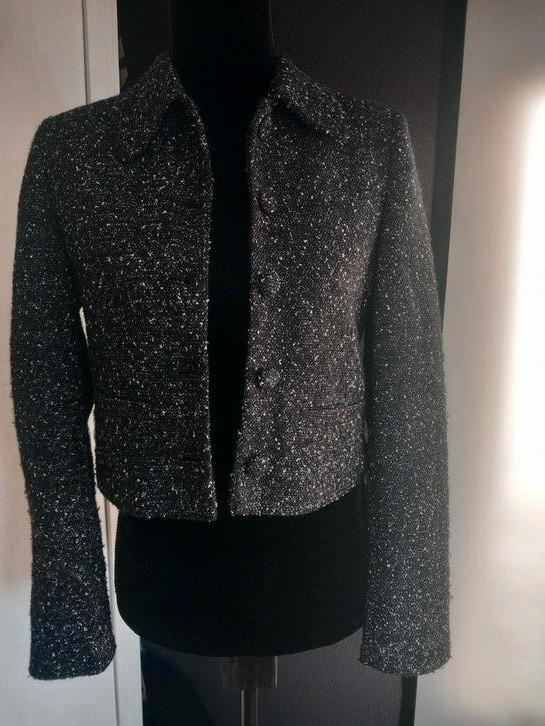 Mooi jasje blazer winter bouclé zwart/wit Mango maat XS, Kleding | Dames, Jasjes, Kostuums en Pakken, Gedragen, Jasje, Maat 34 (XS) of kleiner