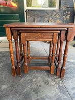 3 bijzettafeltjes ( nest-tafels), Huis en Inrichting, Tafels | Bijzettafels, Minder dan 55 cm, Gebruikt, Klassiek, Rechthoekig