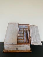 Brocante/Antiek: Houten schrijfkist, secretaire, Antiek en Kunst, Ophalen of Verzenden