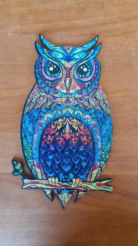 houten puzzel uil level challenger, Hobby en Vrije tijd, Denksport en Puzzels, Gebruikt, Legpuzzel, Minder dan 500 stukjes, Ophalen of Verzenden