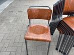 Partij Gispen vintage retro horeca restaurant stapelstoelen, Ophalen of Verzenden, Zo goed als nieuw, Bruin, Vijf, Zes of meer stoelen