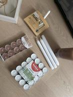 Kaarsen: waxinelichtjes, dinerkaarsen, stompkaar, Huis en Inrichting, Overige materialen, Wit, Nieuw, Ophalen of Verzenden