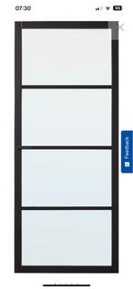 Skantrae ssl 4004 slim series staal look deur 93x231,5 li, Ophalen, 215 cm of meer, Binnendeur, Glas