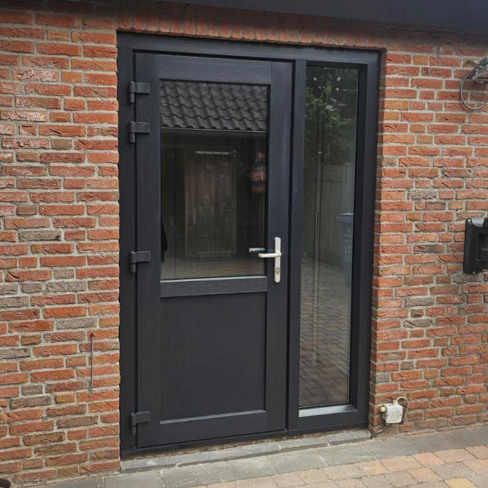 Schuco kunststof achterdeur LEVEREN op maat | alle RAL kleur, Kunststof, Deurkozijn, Nieuw, Inclusief glas