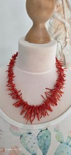 Vintage Koraal Ketting, Ophalen of Verzenden, Gebruikt, Rood, Steen of Mineraal