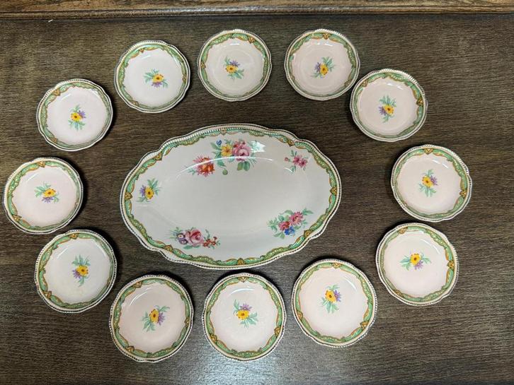 13 delig dessert service - Johnson Bros, Antiek en Kunst, Antiek | Servies los, Ophalen of Verzenden