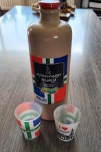 kruik Grunniger klokje + 2 borrelglaasjes uit Groningen., Ophalen of Verzenden