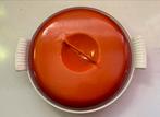 Vintage Emaille Ketel DRU Oranje, Huis en Inrichting, Keuken | Potten en Pannen, Kookpan of Snelkookpan, Overige materialen, Gebruikt