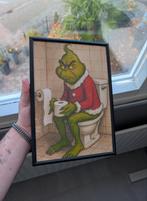Grinch op WC - Ingelijste Poster 21x30cm, Ophalen of Verzenden