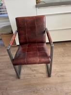 6 Eetkamer stoelen, Ophalen, Gebruikt, Bruin, Leer