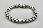 Zilveren blackplaat schakel armband nieuw. 2025/433., ., Nieuw, Ophalen of Verzenden, .