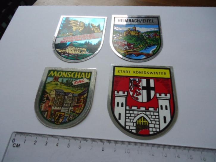 sticker oud Glansschild Konigswinter Dreisessel eifel 4x, Verzamelen, Stickers, Zo goed als nieuw, Bedrijf of Vereniging, Verzenden