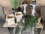 prachtige witte franse bloembakken, 2 kandelaars, Ophalen of Verzenden, Zo goed als nieuw, Overige typen