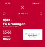 Ajax - FC Groningen, 5 tickets naast elkaar!!!, Drie personen of meer, November