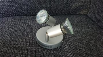 Spotlamp Halogeen RVS duo beschikbaar voor biedingen