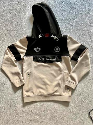 Black Bananas unisex hoodie beige/zwart- 146 beschikbaar voor biedingen