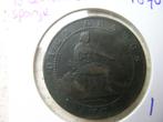 10 Centimos 1870 Spanje (nr 1), Postzegels en Munten, Munten | Europa | Niet-Euromunten, Ophalen of Verzenden, Losse munt, Overige landen