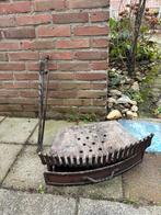 Haardbak met aslade, Ophalen, Gebruikt, Vrijstaande haard, Houthaard