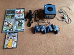 Nintendo GameCube paars met 2 controllers en 5 games, Ophalen of Verzenden, Gebruikt, Met 2 controllers