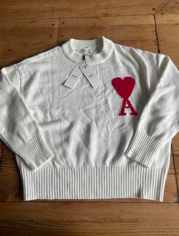 Ami Paris Trui Crème Wit - Maat S - Nieuw! beschikbaar voor biedingen